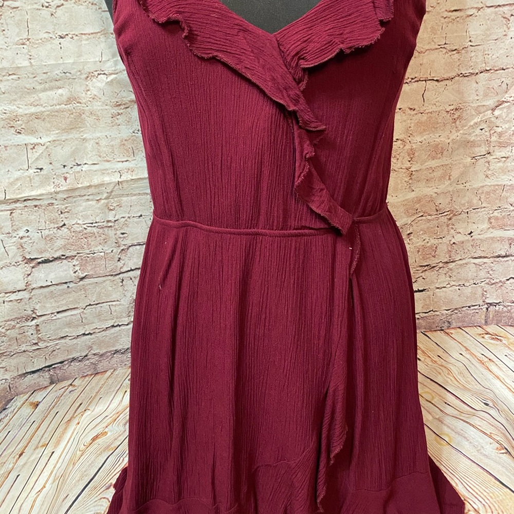 Large - Burgundy Summer Dress